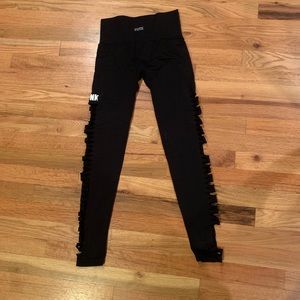 PINK leggings with slit sides